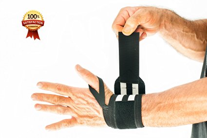 Weightlifting Wrist Wraps + FREE Straps. Eagle ProFitness No.1 Best Selling Wrist Support Combo. Fast Results Get Increased Performance in Home Gym HIIT Workout Weight Training-Crossfit-Powerlifting-Bodybuilding. Easy & Comfortable Wrist Brace & Lifting Straps Better Than Chalk or Leather - Perfect Fit on Men & Women. 100% Money Back Comfort Guarantee!