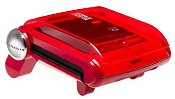 George Foreman GR19BWRR Contemporary Design Grill with Bun Warmer, Red