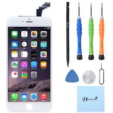 Flashtechllc Touch Digitizer LCD Screen Assembly for iPhone 6 Plus 55 inchWhite Color