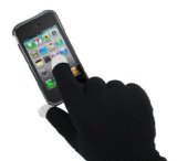 Aduro Capacitive Smart Touchscreen Gloves for iPhone iPad Android Black