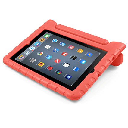 BUDDIBOX iPad Mini Case,  [EVA Series] Shock Resistant [Kids Safe][STAND Feature] Carrying Case for Apple Mini iPad 1 / 2 / 3 / 4 and Retina, (Red)