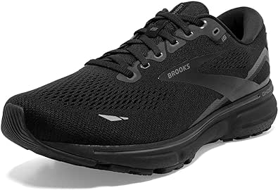 Brooks Men's Ghost 15 2E Width Running Shoe (BRK-110393 2E 1036490 10 (020) Black/Black)