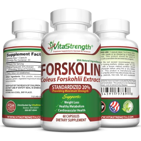 Premium Forskolin For Weight Loss 500mg Daily- Pure Forskolin Extract For Weight Loss - Coleus Forskohlii Standardized 20 - Forskolin Belly Buster - Weight Loss Supplements and Products For Women and Men