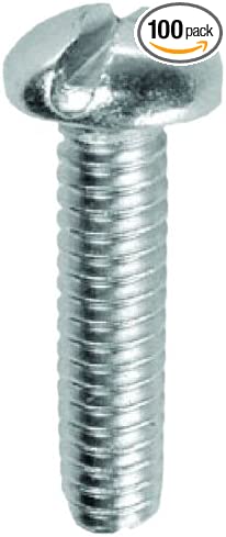L.H. Dottie RMC8321 Machine Screw Round Head, Phillips/Slotted, No.8-32 TPI by 1-Inch Length, Zinc Plated, 100-Pack