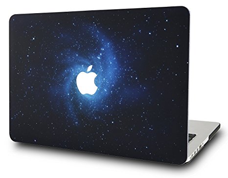 KEC MacBook Air 13 Inch Case with KeyBoard Cover Plastic Hard Shell Cover Protective A1369 / A1466 Space Galaxy (Blue)