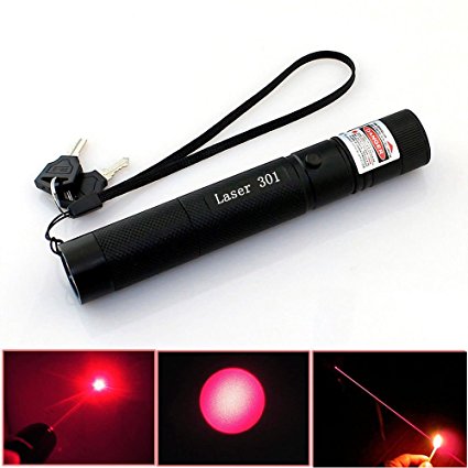 Dequn Wang High Power 650nm Red Beam Laser Pointer Lazer Projector Flashlight Pen with One 18650 Battery