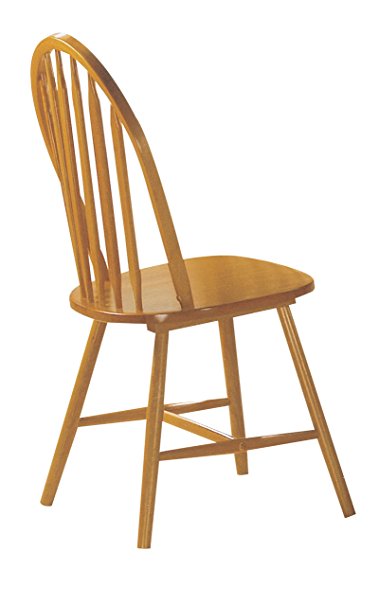 ACME 02482OAK Set of 4 Farmhouse Arrow Back Windsor Side Chair, Oak Finish