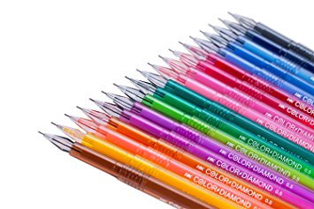 Reaeon Super Fine Point Coloring Pens Art Set with Diamond Head- 0.4mm Colored Fineliner Gel Ink Pen No Bleeding 18 Colors Pack for Drawing,Details,Coloring Books and More