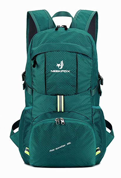 NEEKFOX Lightweight Packable Travel Hiking Backpack Daypack,35L Foldable Camping Backpack,Ultralight Sport Outdoor Backpack …