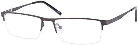 Shortsighted Glasses Titanium Alloy Half-Frame Myopia Glasses -2.75 Men Women Metallic ***Please Kindly Note These are not Reading Glasses***