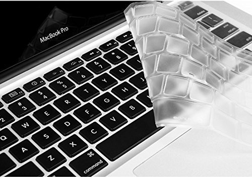 AutoLive Clear Ultra Thin Silicone Keyboard Skin Protector Cover for Dell Inspiron 15 3000 & 5000 series, such as 15-3541, 15-3542, 15-3543, 15-3551, 15-3552, 15-5545, 15-5547, 15-5548, 15-5558, 15-5559, 15-7559,17-5748, 17-5749,17-5755, 17-5759 US Version