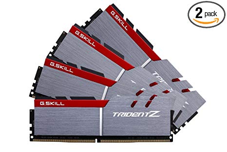 32GB G.Skill DDR4 Trident Z 4000Mhz PC4-32000 CL18 1.35V Quad Channel Kit (4x8GB) for Intel Z270 Model G.Skill-F4-4000C18Q-32GTZ