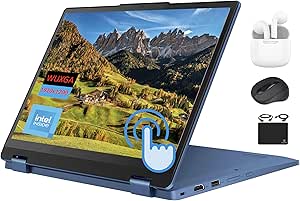 Lenovo IdeaPad 2024 Newest Flex 3i Chromebook 2-in-1 Convertible Laptop, Quad Core Intel N100, 12.2" WUXGA Touchscreen, 4GB RAM, 64GB eMMC,Webcam, Wi-Fi, Long Battery, Chrome OS HubxcelAccessory