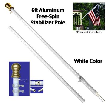 6ft Spinning Stabilizer Pole (White)