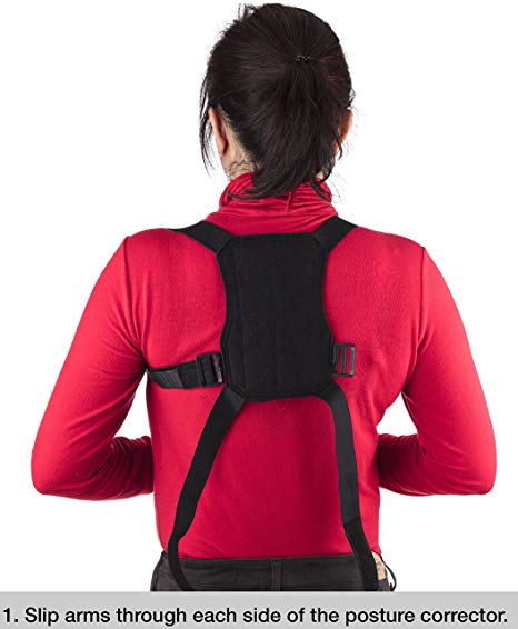 Back Posture Corrector for women & men High Quality by MakExpress Effective Posture Brace Helps to Improve posture / Straight back Support / prevent slouching and Back Pain Relief (Large)