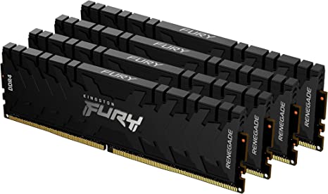 Kingston Fury Renegade 32 GB (4 x 8 GB) 3600 MHz DDR4 CL16 Desktop Memory Kit of 4 KF436C16RBK4/32