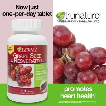 TruNature Grape Seed & Resveratrol 150 Tablets (2 Packs)