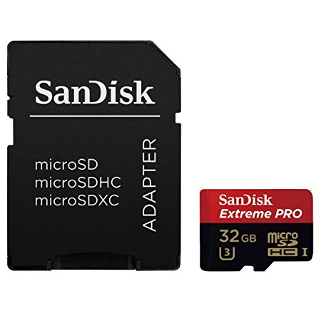 SanDisk Extreme PRO 32GB UHS-I/U3 Micro SDHC With 4K Ultra HD Ready-SDSDQXP-032G-G46A (Label May Change)