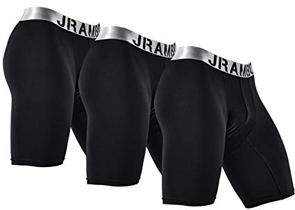 JRAMBO Mens Compression Shorts Sports Performance Underwears Active Underwear Boxer Briefs