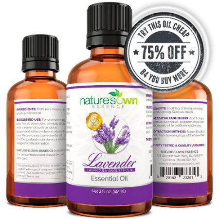 Real Lavender Essential Oil :: Pure Undiluted (2oz) Plus Bonus Ebook of Uses