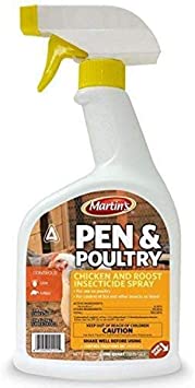MARTIN'S 825686 s Pen Poultry Insecticide Spray 32oz Quart, White Bottle