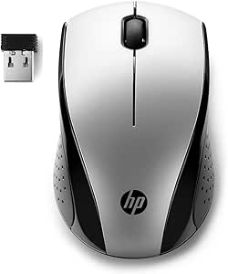 HP X3000 G3 Wireless Mouse Silver, up to 15-Month Battery,Scroll Wheel, Side Grips for Control, Travel-Friendly, Blue LED, Powerful 1600 DPI Optical Sensor, Win XP,8, 11 Compatible