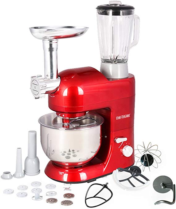 CHEFTRONIC SM1086-Red Standing Mixer, One Size, Red