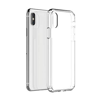 Just Mobile PC-558CC iPhone Xs/X Clear Slim Bumper Case Tenc Air Shock-Proof Cushion Corners Hard/Soft Composite No Yellowing, Crystal Clear