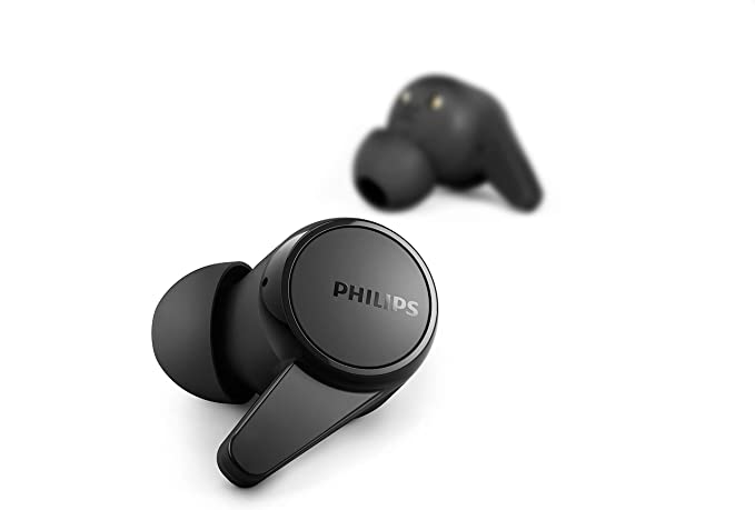 Philips T1207 True Wireless Headphones with Up to 18 Hours Playtime and IPX4 Water Resistance, Black