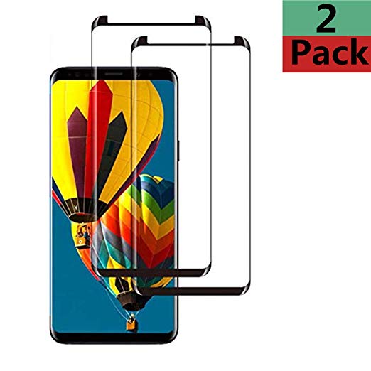 [2Pack] Samsung Galaxy S8 Plus, hairbowsales [Case Friendly] [Anti-Scratch][Anti-Fingerprint][Bubble Free] Screen Tempered Glass Screen Protector Compatible Samsung Galaxy S8 Plus [Black]