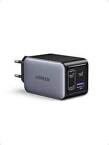 UGREEN Nexode 65W 4 Ports Chargeur USB C Rapide Technologie GaNInfinity Prise Secteur USB C Compatible avec iPhone 15 Pro Max Plus 14 13 12 Galaxy S24 Ultra Plus Pixel iPad MacBook Pro Air M3 M2 M1