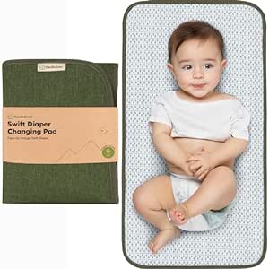 Portable Diaper Changing Pad - Waterproof Foldable Baby Changing Mat - Travel Diaper Change Mat - Lightweight Changing Pads for Baby - Baby Changer - Machine Washable (Olive Green)