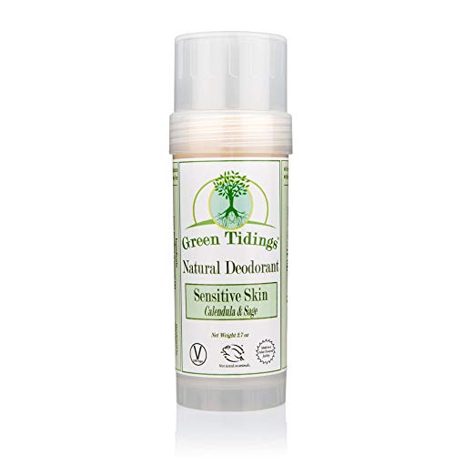Green Tidings Natural SENSITIVE SKIN Deodorant, Calendula & Sage (2.7 Ounces)