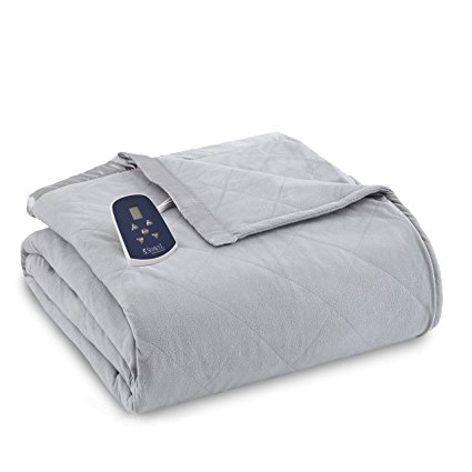 Shavel Home Products Thermee Electric Polyester Blanket, Slate Grey, King / California King