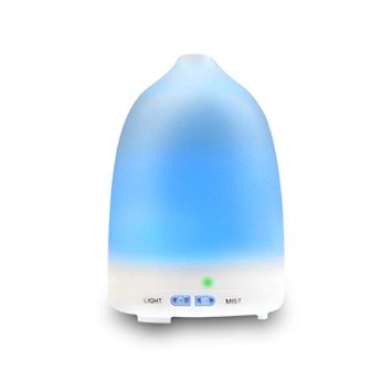 Essential Oil Diffuser,Holan 120ml Ultrasonic Cool Mist Humidifier / Aroma Diffuser with Adjustable Mist Mode,Multi-Color Light and Waterless Auto Shut-Off for Bedroom,Nursery or Desk