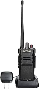 Retevis RT29U Two Way Radios Long Range, High Power 70cm Radio with 3200 mAh, Rugged Heavy Duty Walkie Talkies for Security (Black, 1 Pack)