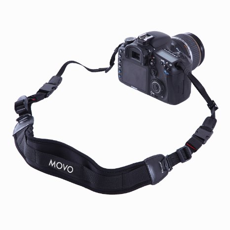 Movo Photo NS-1 Shock-Absorbing Padded Neoprene Camera Neck Strap with Quick Release