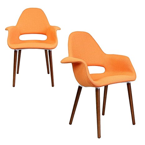 Tribeca Organic Arm Chair (Orange, 2)