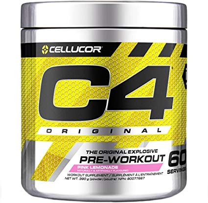 Cellucor C4 Original Pre Workout Powder, Energy Drink Supplement with Creatine, Nitric Oxide & Beta Alanine, Pink Lemonade, 60 Servings