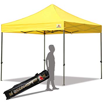 ABCCANOPY Pop up Canopy Tent Commercial Instant Shelter with Wheeled Carry Bag, 10x10 FT Yellow