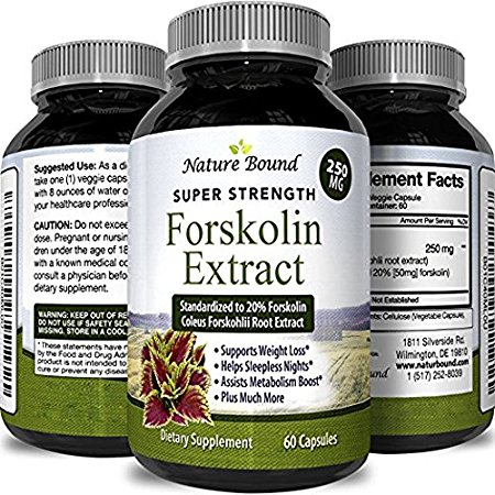 Best Forskolin Supplement for Weight Loss - Natural Forskolin Diet Pills Fat Burner for Men & Women Boosts Metabolism Appetite Suppressant Pure Standardized 20% Forskolin Capsules - Nature Bound