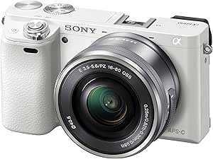 Sony Alpha a6000 Mirrorless Digital Camera with 16-50 mm Lens, 24 MP (White)