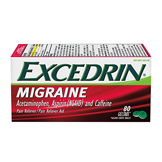 Excedrin Migraine Pain Relief Gel Tabs 80 Count for Migraine Relief