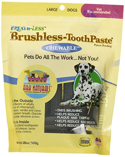 ARK Naturals PRODUCTS for PETS 326070 12-Ounce Breath-Less Chewable Brushless Toothpaste, Small/Medium