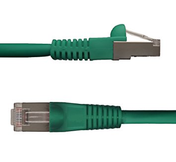 NTW 25' Cat 6 Snagless Shielded (STP) RJ45 Ethernet Network Patch Cable Green -345-S6-025GN