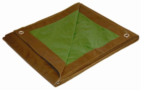 10' x 20' Dry Top Brown/Green Reversible Full Size 7-mil Poly Tarp item #110203