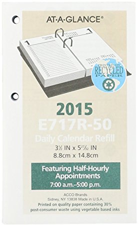 At-A-Glance Recycled Desk Calendar Refill (E717R50)