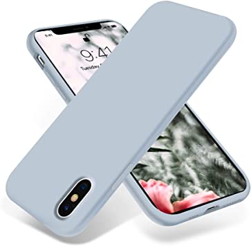 OTOFLY iPhone Xs Max Case,Ultra Slim Fit iPhone Case Liquid Silicone Gel Cover with Full Body Protection Anti-Scratch Shockproof Case Compatible with iPhone Xs Max, [Upgraded Version] (Baby Blue)