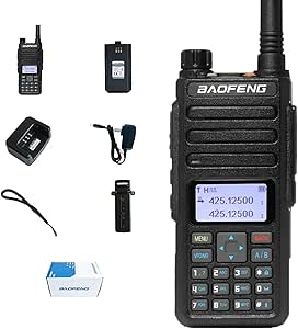 BAOFENG Upgrade DR-1801UV DMR Radio Digital/Analog Two Way Radio Long Range DM-1801 Upgraded Version 2200mAh Battery SMS Function 1024 Channels Dual Band Walkie Talkie