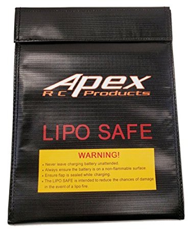 JUMBO Fire Resistant Lipo Battery Bag for Safe Charging & Storage - 230mm x 300mm - Apex RC Products #8080